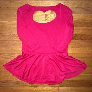 Pink Peplum Top